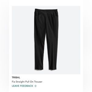 Tribal straight fit ankle length pull on pants
